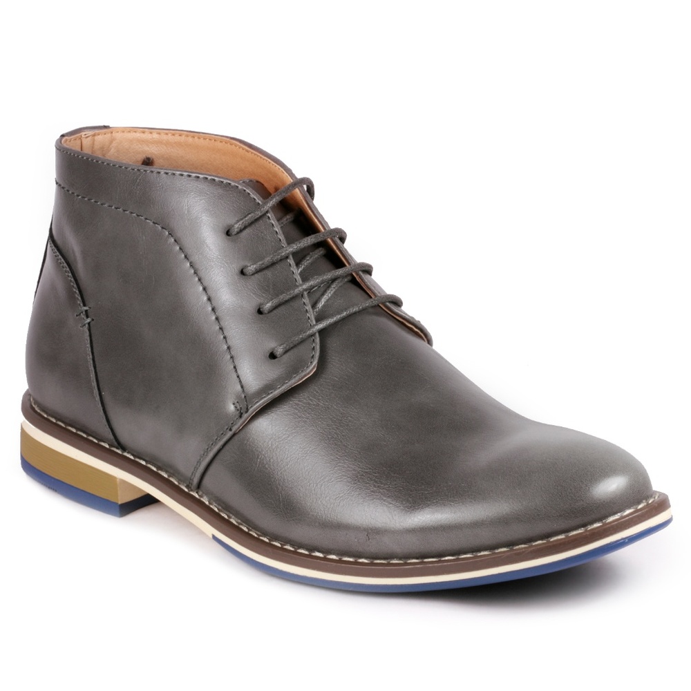 Metrocharm MC131 Gray Lace Up Oxford Dress Boot